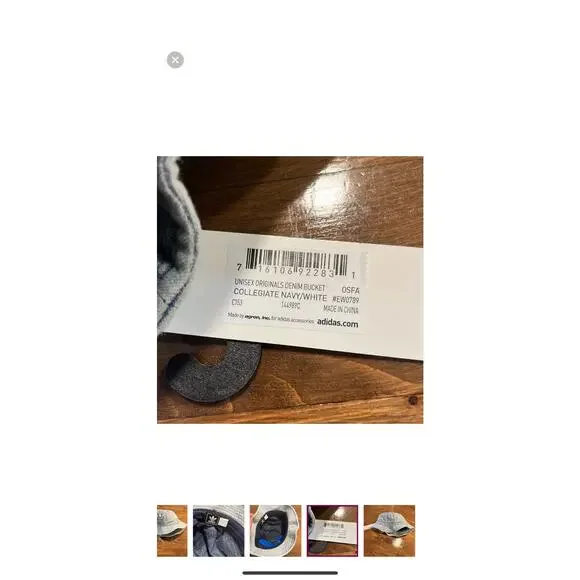 Adidas Blue Denim Unisex Originals Bucket Hat - Picture 11 of 11